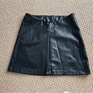 Divided Faux Black Mini Leather Skirt Size XS